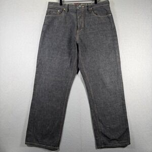 COOGI Jeans Mens W40 L34 Gray Denim Rare Multicolor Embroidered‎ Pockets